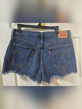 Levi's 501 Women's Dark Blue Denim Cutoff Shorts